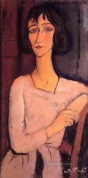 margarita sentada 1916 Amedeo Modigliani Pinturas al óleo